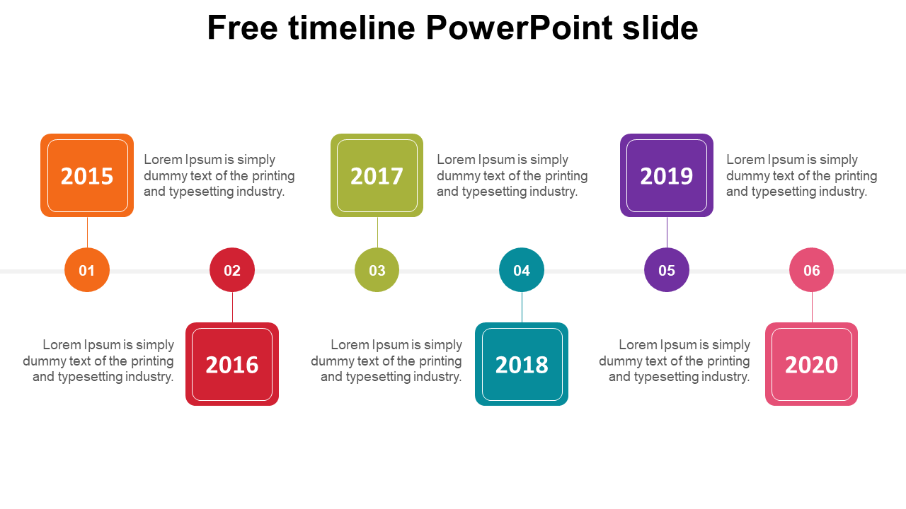 Free Timeline PowerPoint Slide For Your Satisfaction